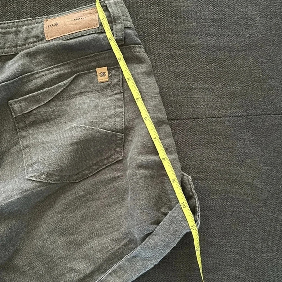 Divine Rights of Denim Olive Green Linen Shorts | Green Shorts | Linen shorts - Picture 7 of 7